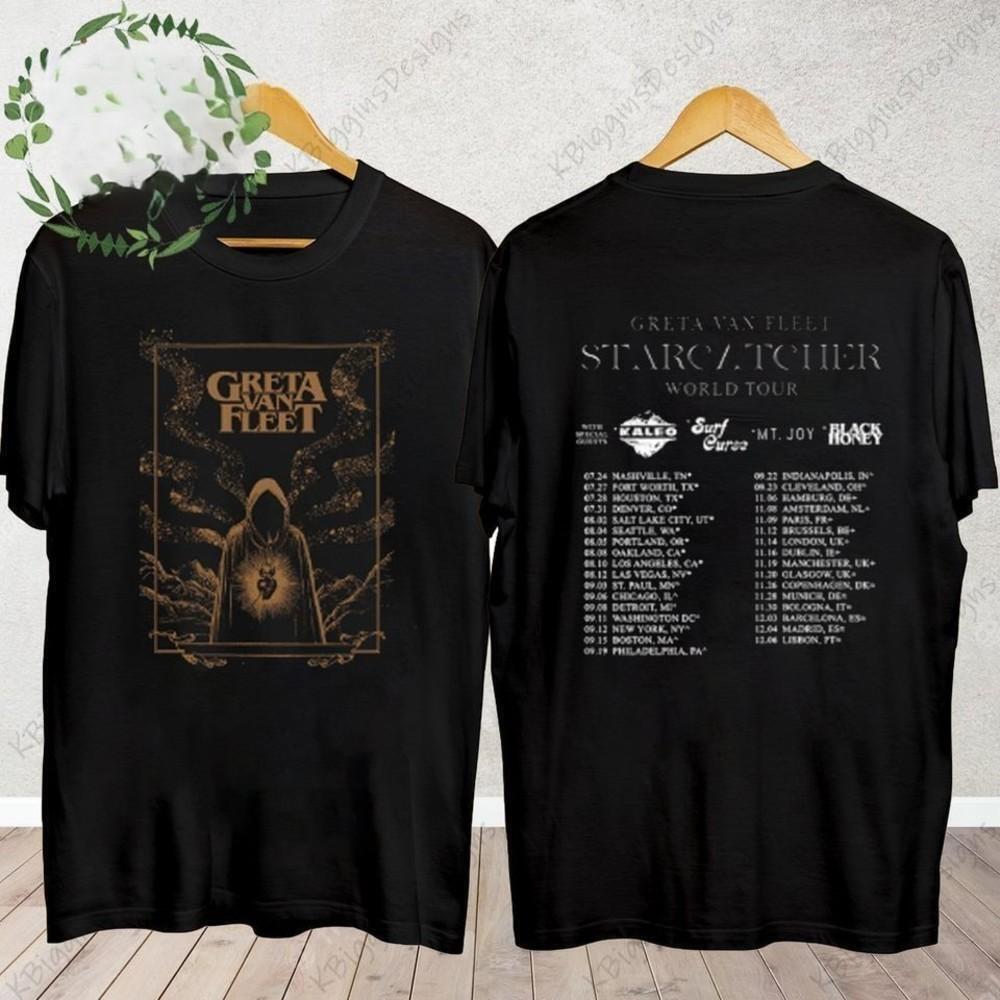 Greta Van Fleet Starcatcher  World Tour Music Fan 2 Sided T-Shirt